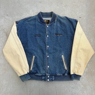Vintage 90s iD Sport USA Two Tone Button-Up Denim Jacket XL