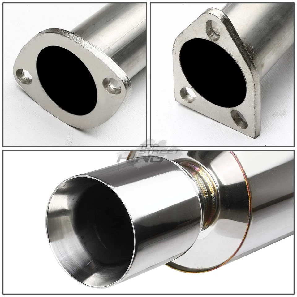 KIT DE ESCAPE CATBACK DESEMPENHO SILENCIADOR PONTA LAMINADA 4" PARA 95-99 ECLIPSE/TALON NA - Imagem 2 de 4