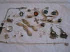 Job Lot Vintage Solid Silver Jewellery Necklaces Earrings Rings Bracelets Charms