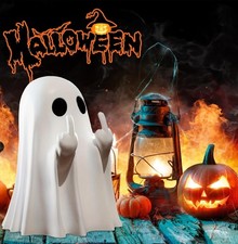 Cute Middle Finger Ghost Statue, Small Halloween Decor for Home, Centerpiece LOT
