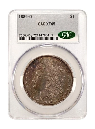 1889-O Morgan Silver Dollar  -  CACG 𝑪𝑨𝑪 XF45  -  TONED BETTER DATE BEAUTY!