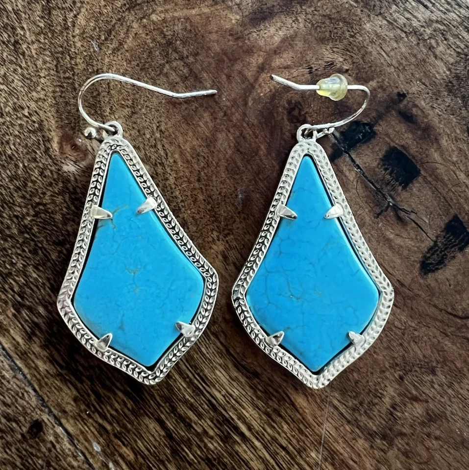 Pendientes grandes KENDRA SCOTT ALEXANDRA Alex oro turquesa Foto 3 de 4