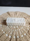 Westmoreland White Milk Glass Paneled Grape Lid for 1/4 Pound Butter 5 5/8" VTG