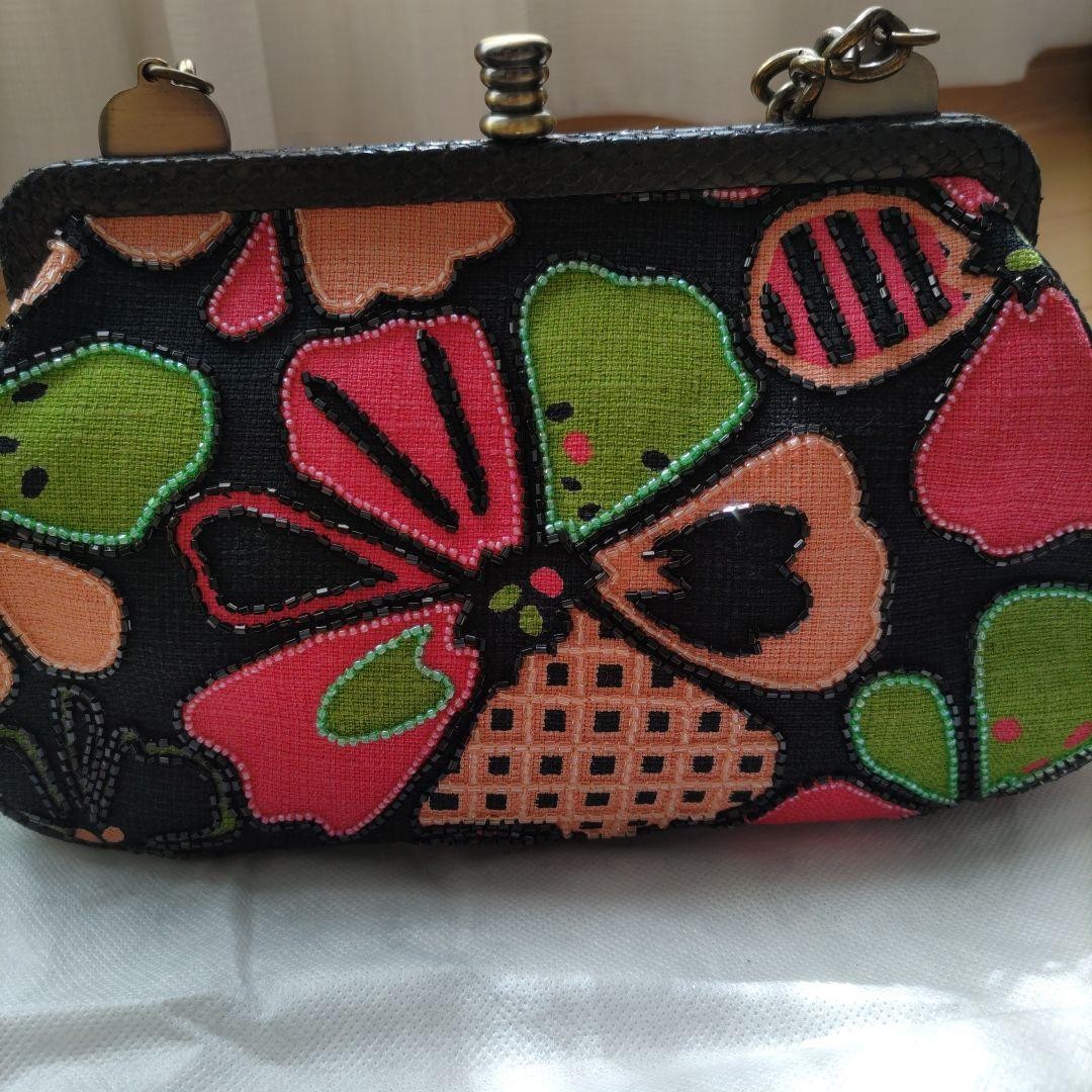Authentic ISABELLA FIORE Handbag Beaded Shoulder y2k vintage chain rare