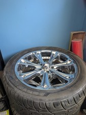 04 22inch Panther Chrome Rims And Tires -full Set