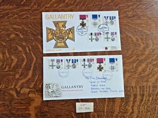 2 British Gallantry FDCs Issued 1990