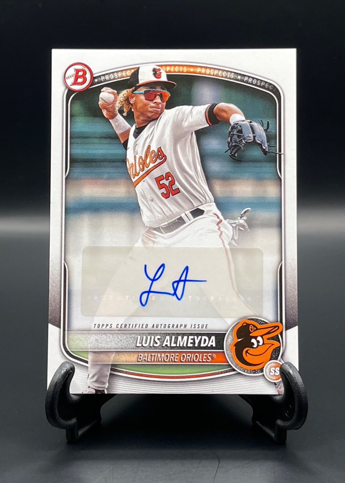 2025 Bowman Prospects #BPA-LA Luis Almeyda Autograph Orioles