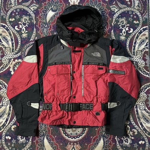 The North Face Steep Tech Belted Zip Red Black Coat Ski Jacket Women's Size XS - Picture 12 of 13