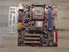 ECS P4MDPT Motherboard Socket 478 VIA Chipset Vintage PC Maroon *READ*