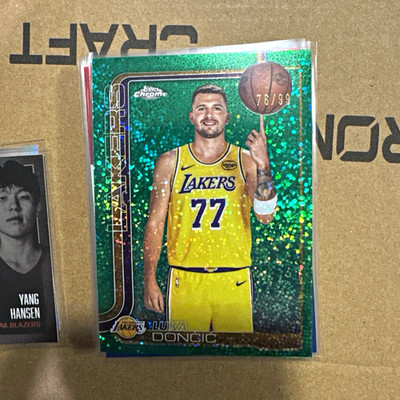Topps Chrome 2026 Luka Dončić Los Angeles Lakers Card #26 Serial Numbered /99