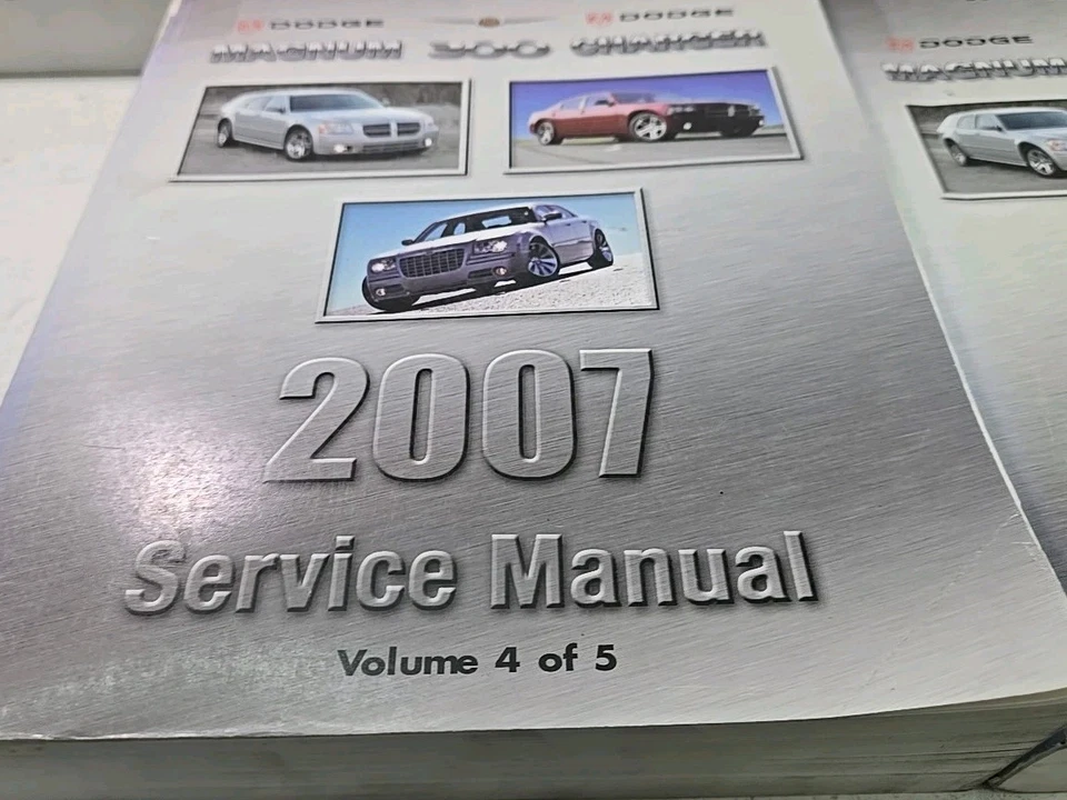 Dodge Magnum Charger & Chrysler 300 2007 manual de reparación de taller de servicio juego de 5 voltios Foto 2 de 4