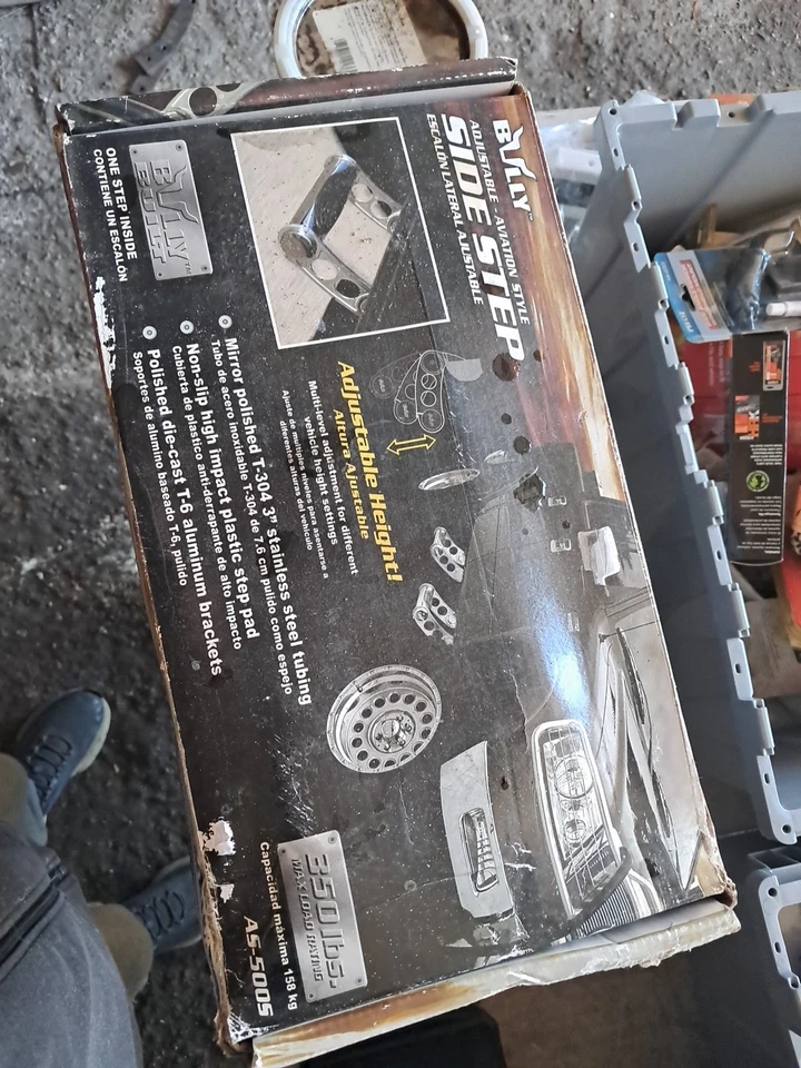 Bully AS500S UNIVERSAL Ajustable Camión Paso Lateral Pulido T304 Acero Inoxidable Foto 2 de 4