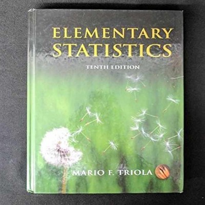 Elementary Statistics (10th - Hardcover, by Triola Mario F. - Very Good x
