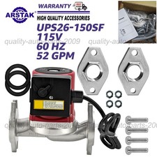 NEW 1/2 HP 115V UPS26-150SF For Grundfos 3-Speed Stainless Steel Circulator Pump