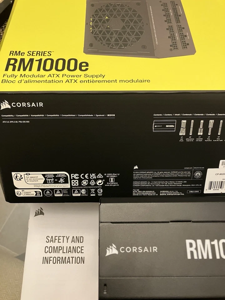 Corsair RMe SERIES RM1000e Fully Modular ATX 3.0 Power Supply NEW - Image 3 of 4