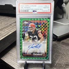 2024 Topps Chrome - Autographs Joe Thomas #BA-JT Green Geo Refractor #63/99 Auto