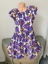 Mudpie Dress Flutter A Line Midi Big Floral Tiered Summer Loud L 12 Bloomcore