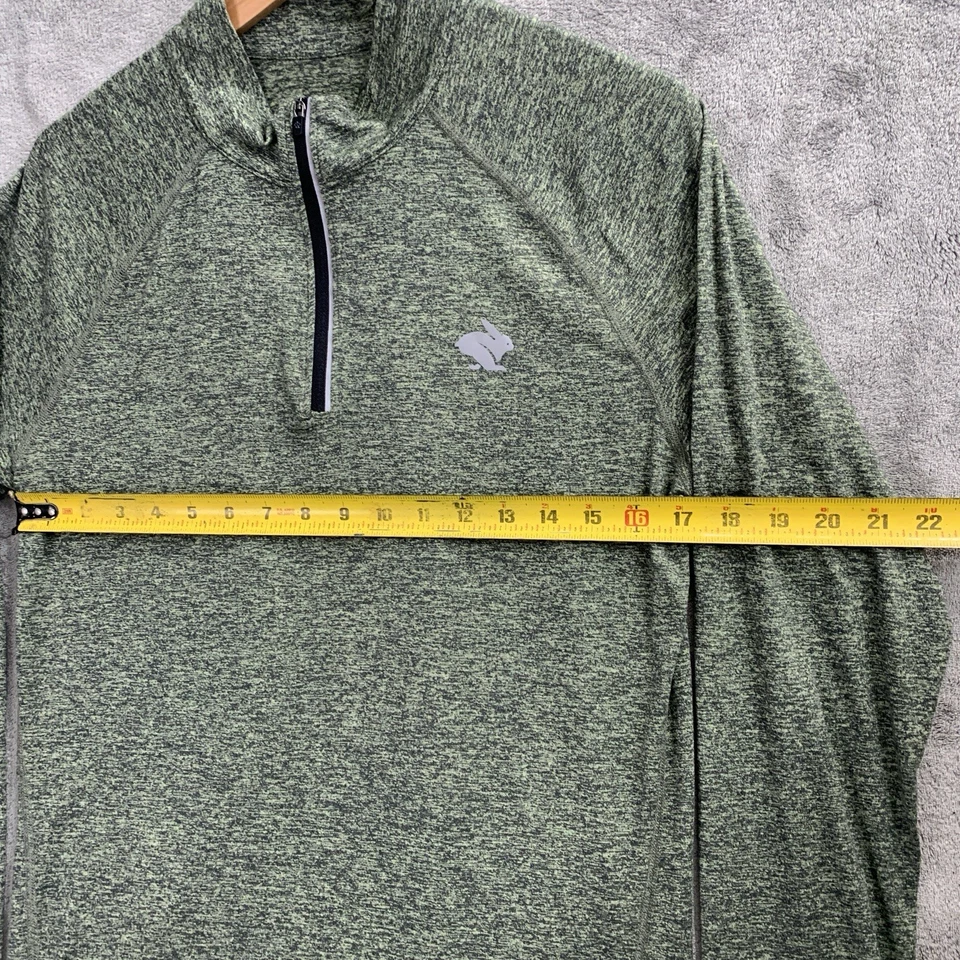 Sudadera Conejo Mujer Mediana Verde 1/4 Cremallera Pullover Suéter Correr Atletismo Foto 3 de 4