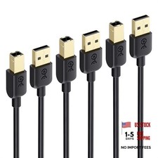 USB Printer Cable - 6ft, USB A to B Cable, Compatible with 6 Feet 3-Pack