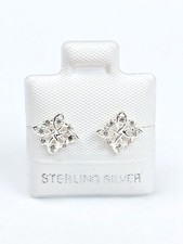 Aretes geométricos con nudo de bruja circonita cúbica broquel celta plata de ley 925 9 mm