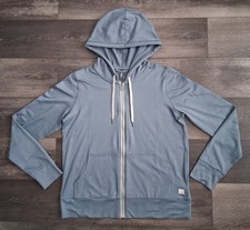 Vuori Halo Performance Hoodie 2.0 DreamKnit Full Zip Slate Blue Size Small VW268