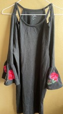 WOMEN'S ALYA LARGE BLACK DRESS FASHION LONG SLEEVE