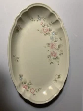 Pfaltzgraff  Tea Rose  12" x 7-3/8" Oval Tray Serving Dish Platter