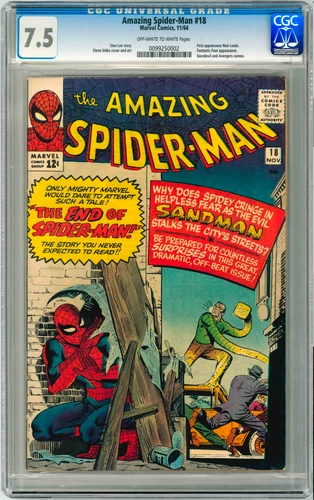 Amazing Spider-Man #18 CGC 7.5 1st app of Ned Leeds! (1964, Marvel) 022626M