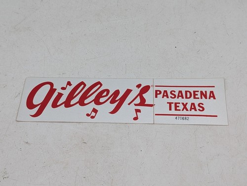 Vintsge ORIGINAL Gilley's Country Music Bar Pasadena TX Bumper Sticker 1980s - 第 2/9 張圖片