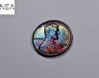 1935-D Lincoln Wheat Penny Cent ~ Gem BU++ Rainbow Toned ~ ZW215