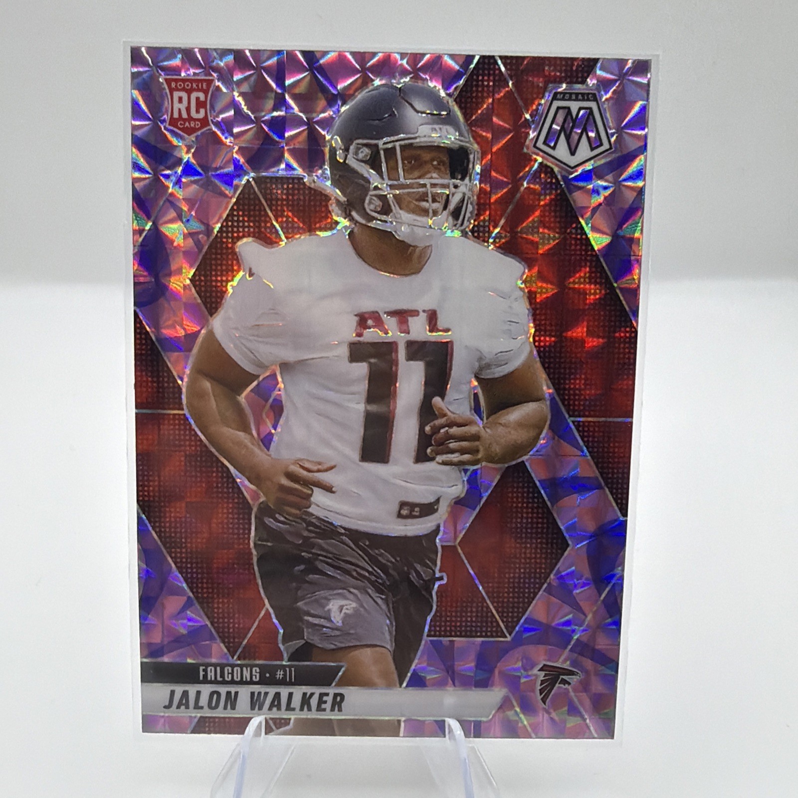 JALON WALKER RC: 2025 Mosaic Football -Purple Reactive Prizm -Falcons #377