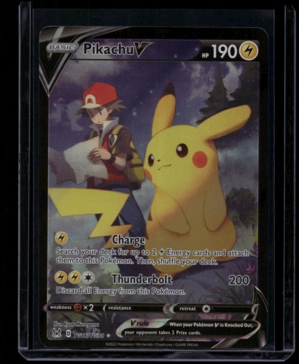 Pokemon TCG Pikachu V TG16/TG30 Lost Origin Trainer Gallery Ultra NM