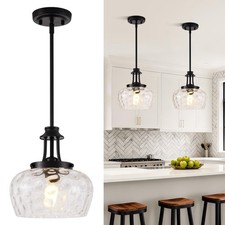 Modern Pendant Lights Kitchen Island, Matte Black Pendant Light Fixtures with...