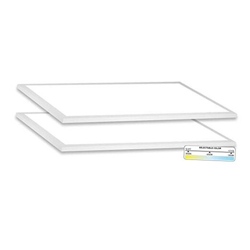 1x4 FT LED Surface Mount Panel with Built 1x4 FT (2 Pack) 3 Kelvin Selectable