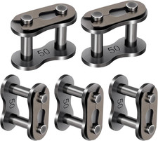 5 Pack 50 Roller Chain Connecting Links Heavy Duty Carbon Steel Master Connecto