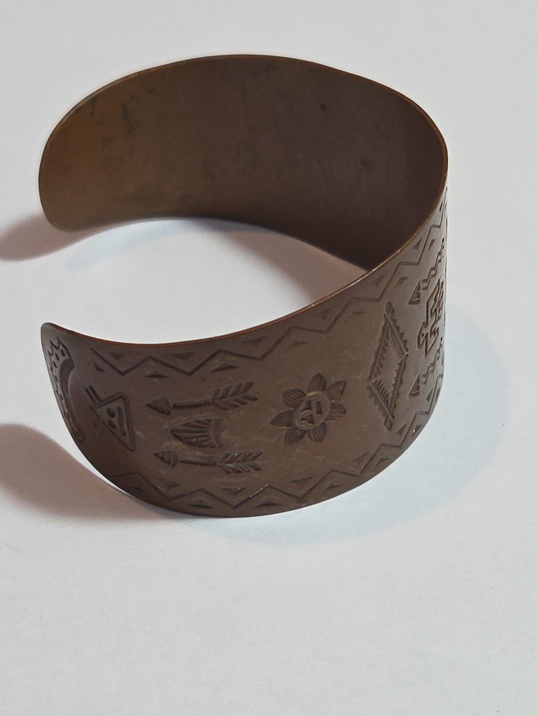 Fred Harvey Solid Cooper Cuff Bracelet Native Ame… - image 8