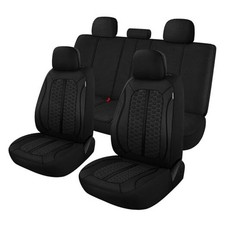 Breathable Premium Car Seat Covers  3D Air-Mesh Seat Covers for Full Set Black