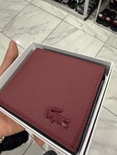 Lacoste Wallet Wine Color NEW WITH BOX FREE SHIPPING!!!