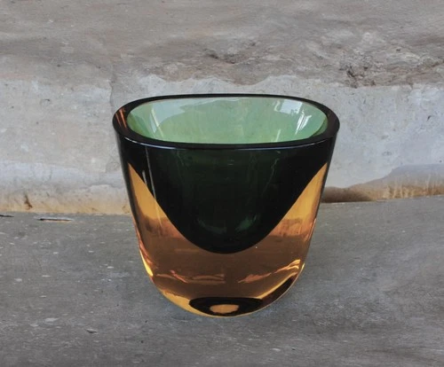 Vintage MURANO GLASS Vase 6 1/2 Pounds Antonio Da Ros or Flavio Poli