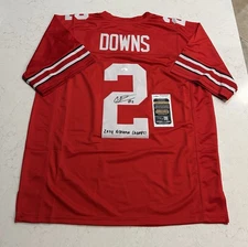 Caleb Downs Autographed Signed Custom Ohio State Jersey JSA Cert National Champs