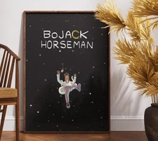 BoJack Horseman TV Series Poster - Minimalist Vintage Wall Art 24x36