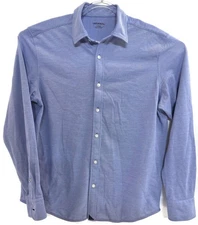 Untuckit Shirt Mens Large Blue Long Sleeve Button Down Cotton Casual Top