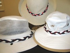 Braided HAT BAND Straw Bucket Wallaroo Beach Derby Cowboy Patriotic 1043.44.45