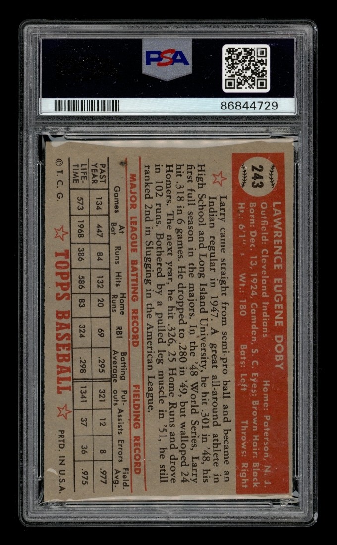 1952 Topps Set-Break #243 Larry Doby PSA 5 EX view 2