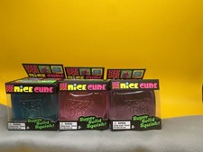 Schylling NeeDoh Lot Of 3 Authentic 1 Blue 1 Pink 1 Purple Nice Cube