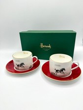 HARRODS TEACUP AND SAUCER SET OF 2 - BRAND NEW BOXED