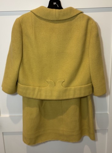 Vintage 1950’s -60’s Maurice Renter Original Wool Suit Mustard Yellow - Picture 9 of 16