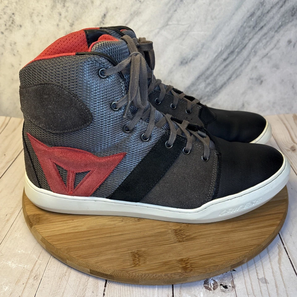 Dainese York Air Men's Size 12.5 Phantom Gray Red Motorcycle Protective Shoes - Image 3 of 4