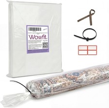 X-Large Plastic Rug Storage Bag with Zip Tie, Heavy Duty Fits Rug up to 8'x10',