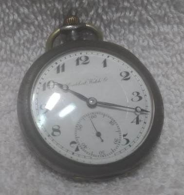Cortebert Pocket Watch Full Hunter White Dial Stamped 52 K Needs Service
